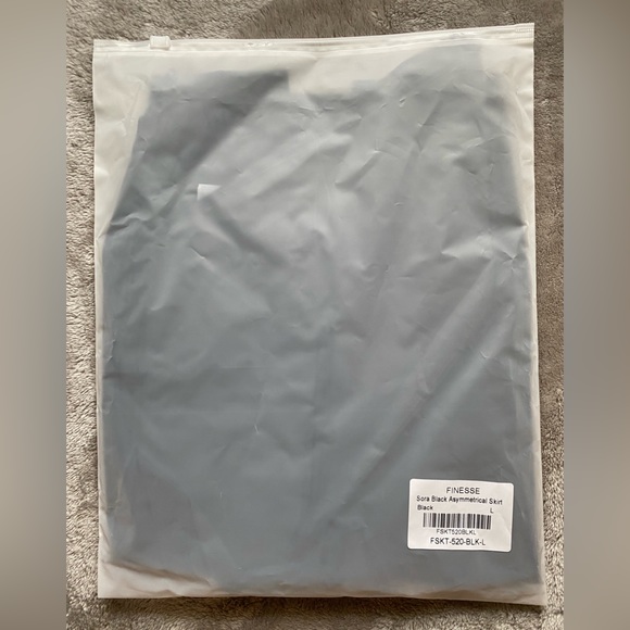 FINESSE Sora Black Asymmetrical Skirt - Picture 2 of 5